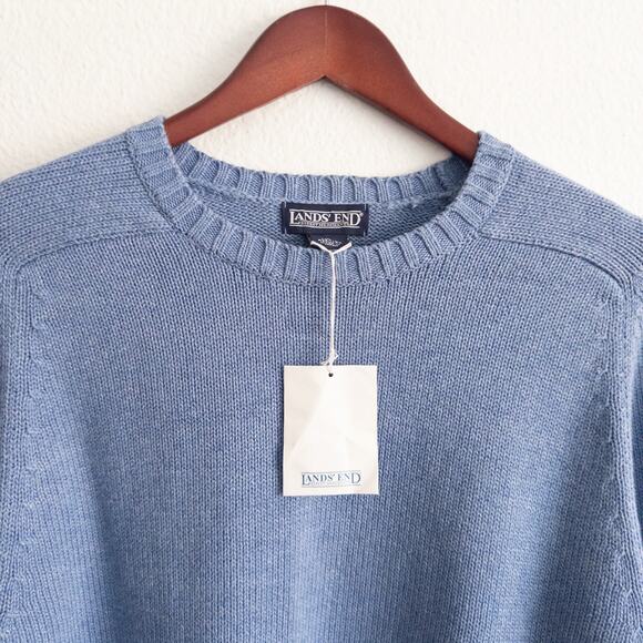 Lands End Classic Blue Knit Sweater Size Large 14-16 New - Picture 3 of 5